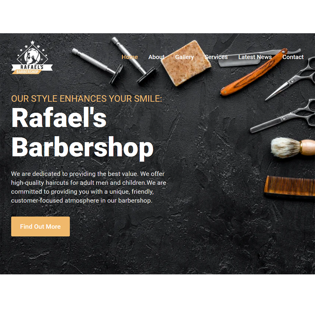 Image of home page for rafaelshaircuts.com