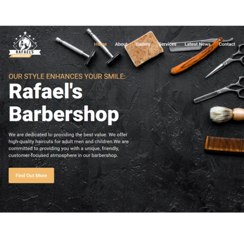 Image of home page for rafaelshaircuts.com